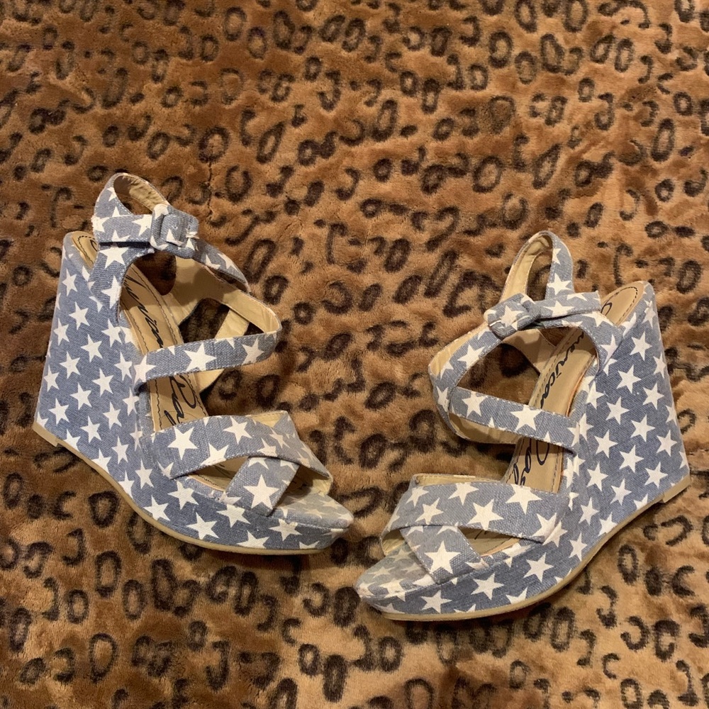 American Rag denim wedges
